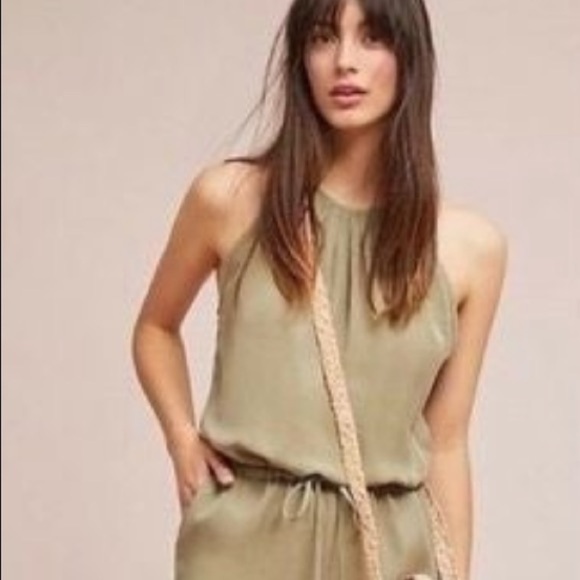 Anthropologie Cloth & Stone beachy tie dye crop leg tencel halter jumpsuit. EUC - Picture 10 of 10